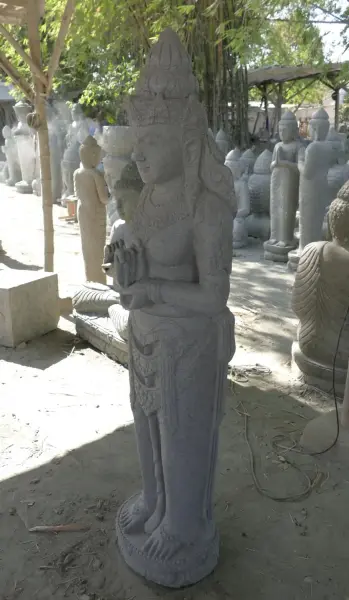 Product image 8 of the product “Standing Dewi Sri, position greetings turning the wheel ,160cm high riverstone grey ”